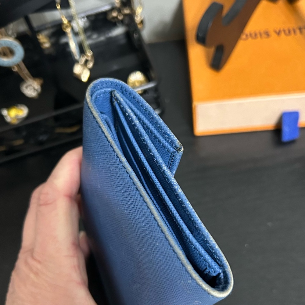 Prada Sky Blue Leather Wallet - Picture 4 of 6